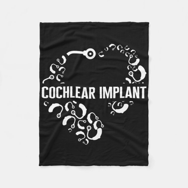 Couverture Polaire Hearing Loss Awareness Love Cochlear Implant Asl H (Devant)