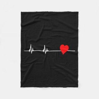 Couverture Polaire Heart Health Heart Disease Awareness Heartbeat Wom