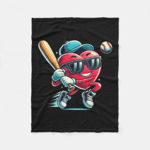 Couverture Polaire Heart Jouer Baseball Garçons Enfants Baseball Vale