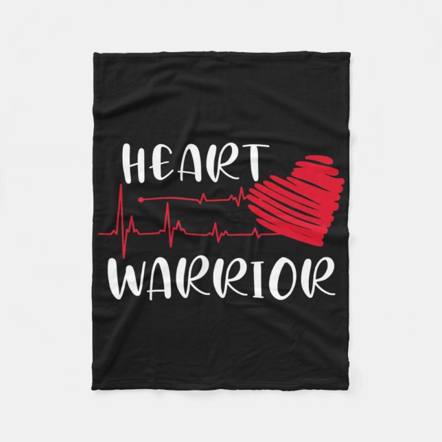 Couverture Polaire Heart Warrior Chd Awareness Present Congenital Hea (Devant)