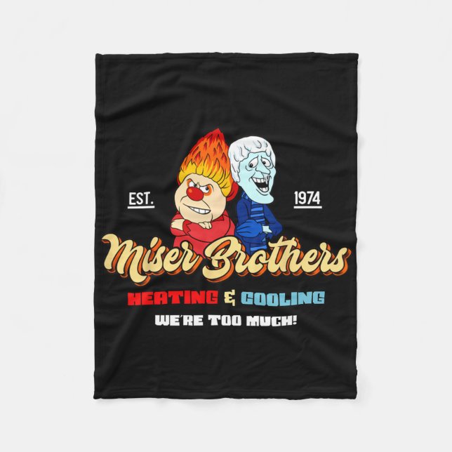 Couverture Polaire Heating And Cooling Brothers Christmas Retro  (Devant)