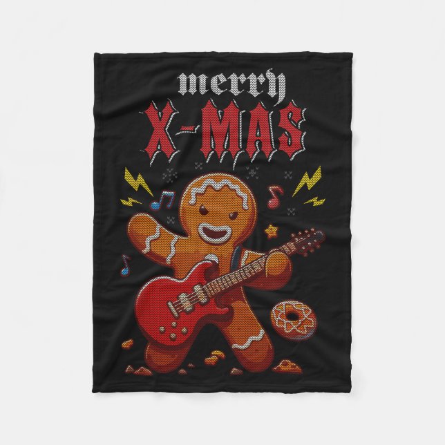Couverture Polaire Heavy Metal Christmas Sleigher Hail Santa Claus Ro (Devant)