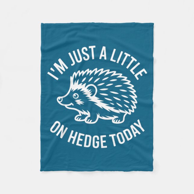 Couverture Polaire Hedgehog Lover Animal Pun I'm Just A Little On Hed (Devant)