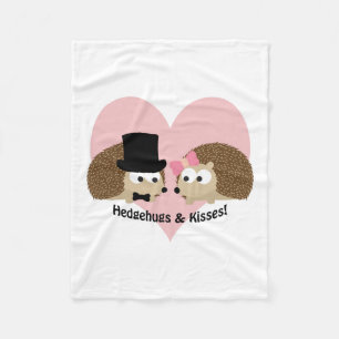 Couverture Polaire Hedgehug et Kisses Hedgehog Couple