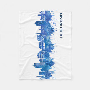 Couverture Polaire Heilbronn Allemagne Skyline Blue