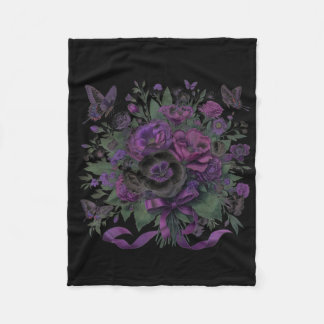 Couverture Polaire Heimerheimer Purple Floral Pansy Démence Heimerhe