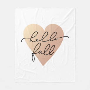 Couverture Polaire Hello Fall Love Heart
