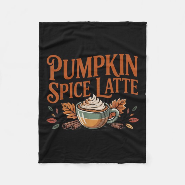 Couverture Polaire Hello Pumpkin Latte Sce Coffee Love Fall Season  (Devant)