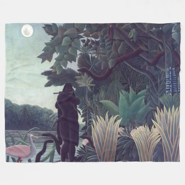 Couverture Polaire Henri Rousseau - Le Charmeur Des Serpents (Devant (Horizontal))