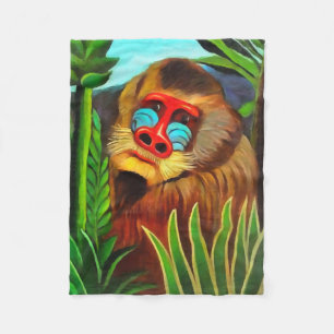 Couverture Polaire Henri Rousseau Mandrill Dans La Jungle Art Vintage