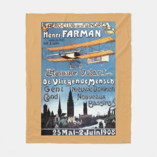 Couverture Polaire Henry Farman pilote l'affiche de promo d'homme de