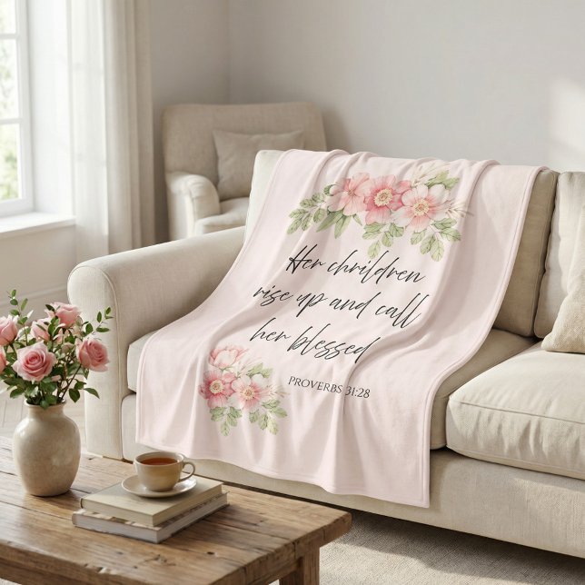 Couverture Polaire Her children rise up and call her blessed  (Créateur téléchargé)