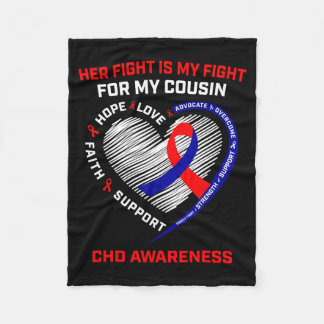Couverture Polaire Her Fight Cousin Chd Awareness Heart Disease Graph