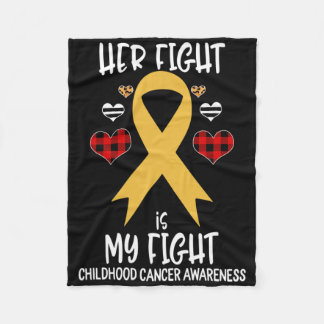 Couverture Polaire Her Fight Is My Fight Childhood Cancer Awareness B