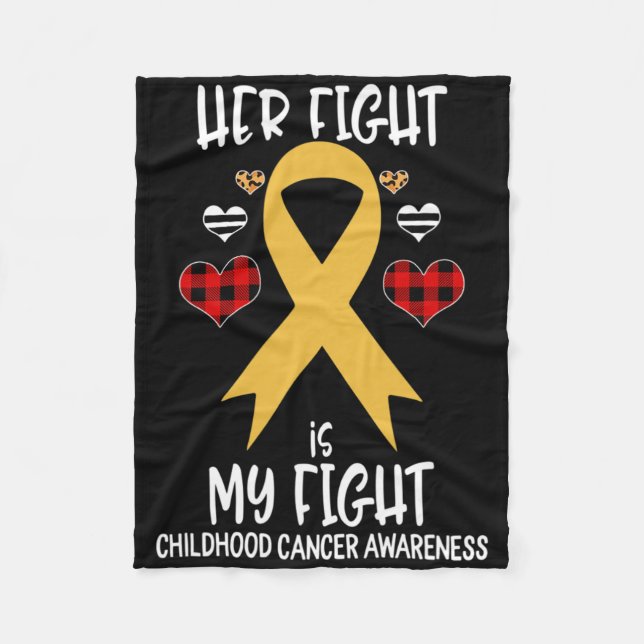 Couverture Polaire Her Fight Is My Fight Childhood Cancer Awareness B (Devant)