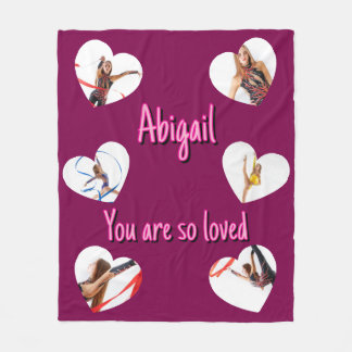 Couverture Polaire Her Valentine’s Day 6 Heart Shaped Photos Collage