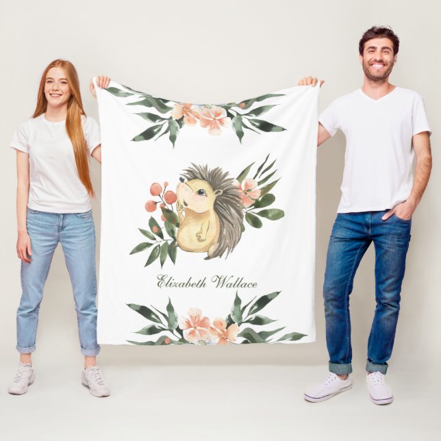 Couverture Polaire Hérisson rustique de forêt boisée (En situation)