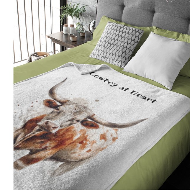 Couverture Polaire Héritage Longhorn, personnalisé   (Créateur téléchargé)