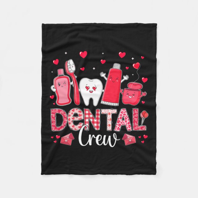 Couverture Polaire Heureuse Sainte-Valentin Dental Crew Love Dental A (Devant)