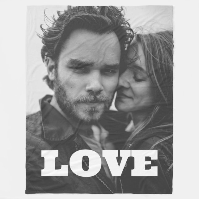 Couverture Polaire Heureuse Sainte-Valentin Love Photo Boyami (Devant)