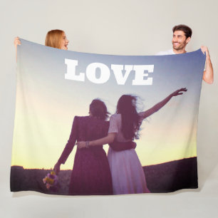 Couverture Polaire Heureuse Sainte-Valentin Love Photo Gay Couple
