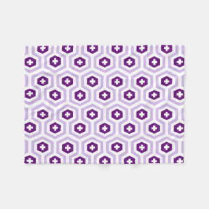 Couverture Polaire Hexagone pourpre de lavande géométrique et motif