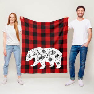 Couverture Polaire Hibernons le plaid rouge de