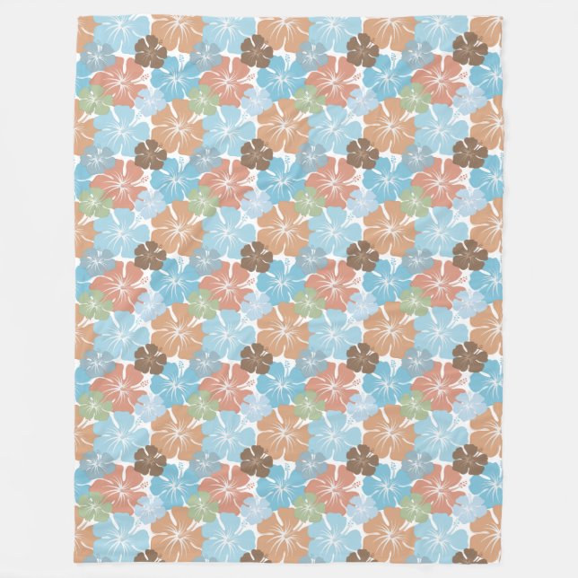 Couverture Polaire Hibiscus hawaïen Floral (Devant)