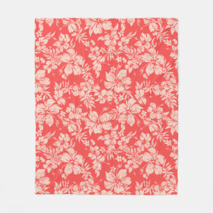 Couverture Polaire Hibiscus Pareau Hawaiian Floral Aloha Chemise Impr