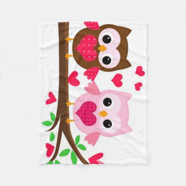 Couverture Polaire Hibou (Devant)