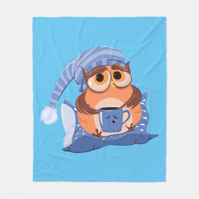 Couverture Polaire Hibou (Devant)