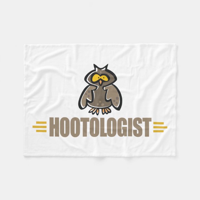 Couverture Polaire Hibou drôle (Devant (Horizontal))