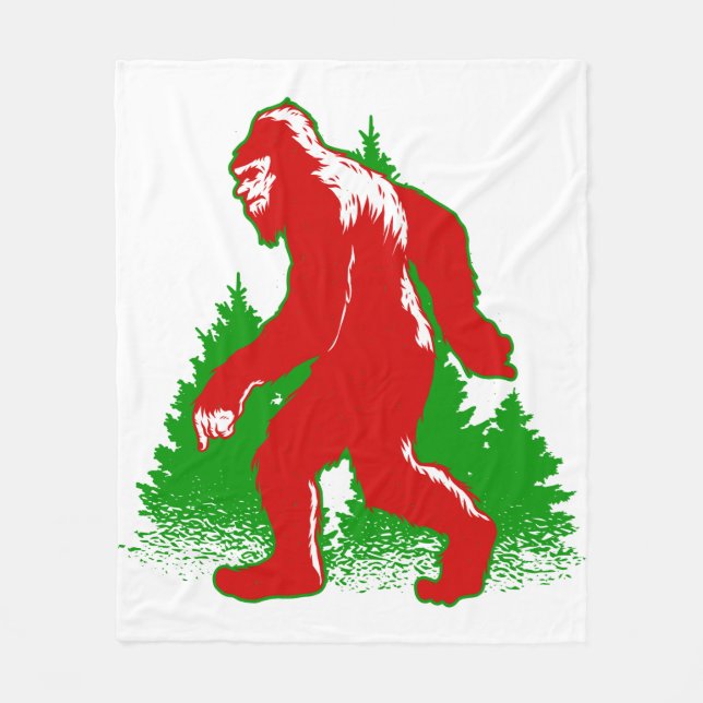 Couverture Polaire hideux de noël bigfoot yeti (Devant)