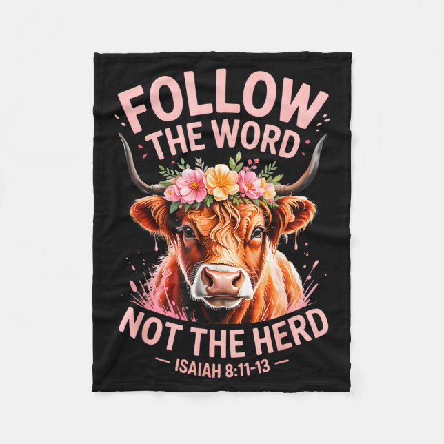 Couverture Polaire Highland Cow Christian  (Devant)