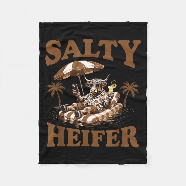 Couverture Polaire Highland Cow Lovers Salty Heifer Trocal For Women  (Devant)