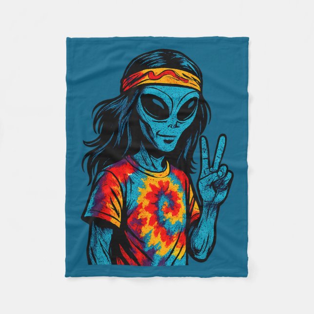 Couverture Polaire Hipe Alien Tie-dye Design  (Devant)
