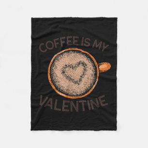 Couverture Polaire Hippie Ridée Café Est Ma Saint-Valentin Drôle Anti