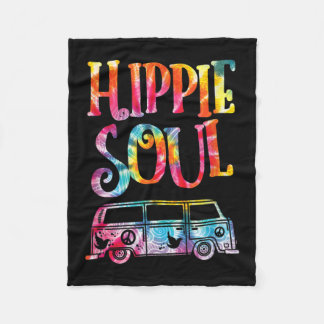 Couverture Polaire Hippie Tie Dye Van Hippie Soul