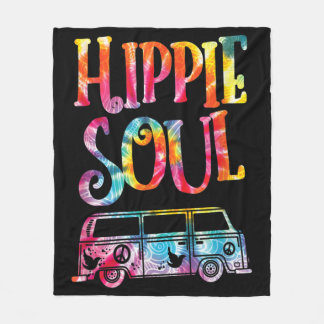 Couverture Polaire Hippie Tie Dye Van Hippie Soul