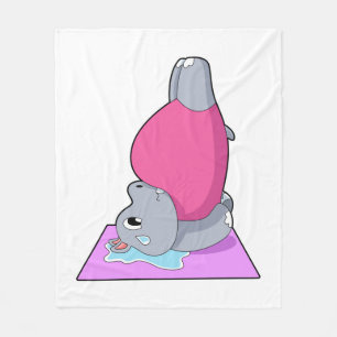 Couverture Polaire Hippo au yoga Fitness