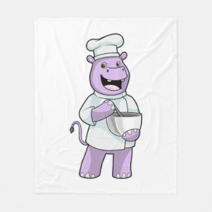 Couverture Polaire Hippo comme chef avec bol