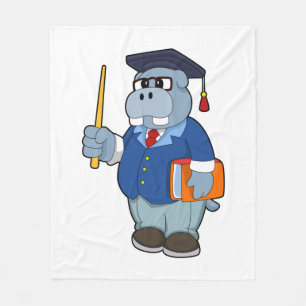 Couverture Polaire Hippo comme professeur avec livre