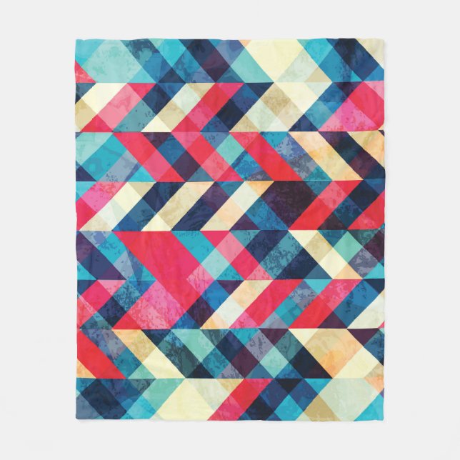 Couverture Polaire Hipster zigzag : grunge motif sans soudure. (Devant)
