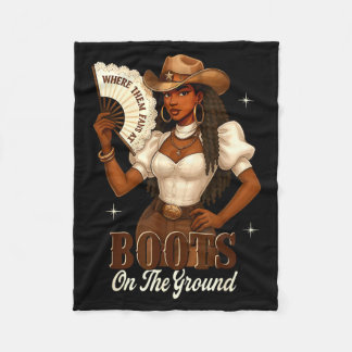 Couverture Polaire Histoire noire bottes sur le terrain Cowgirl Weste