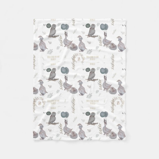 Couverture Polaire Histoires d'aquarelle florale, lunaire, crèche (Devant)