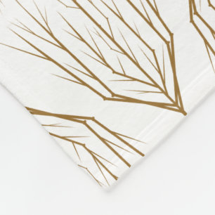 Couverture Polaire Hiver Arbres Toison Blanche (3 tailles)