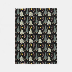 Couverture Polaire Hiver Noël Arbre Motif Woods À feuillage persistan