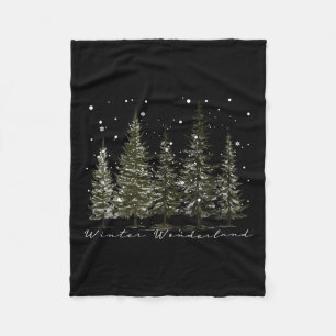 Couverture Polaire Hiver Wonderland Pine Tree Nature Lover Randonnée