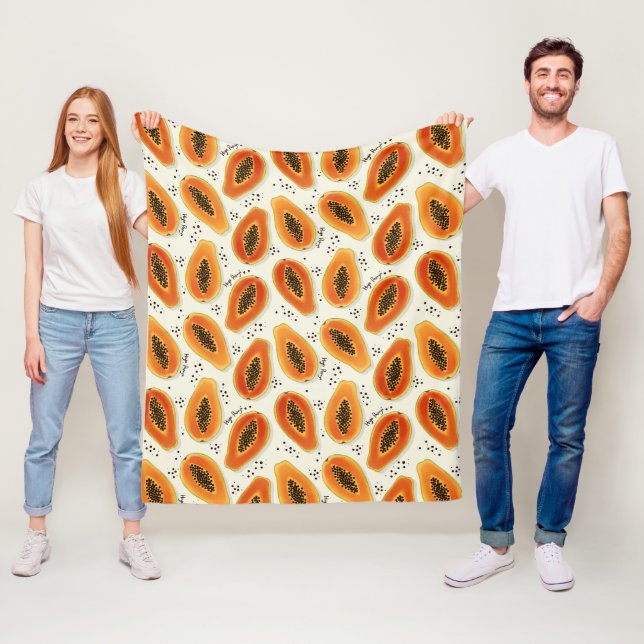 Couverture Polaire Hiya Papaya Motif (En situation)