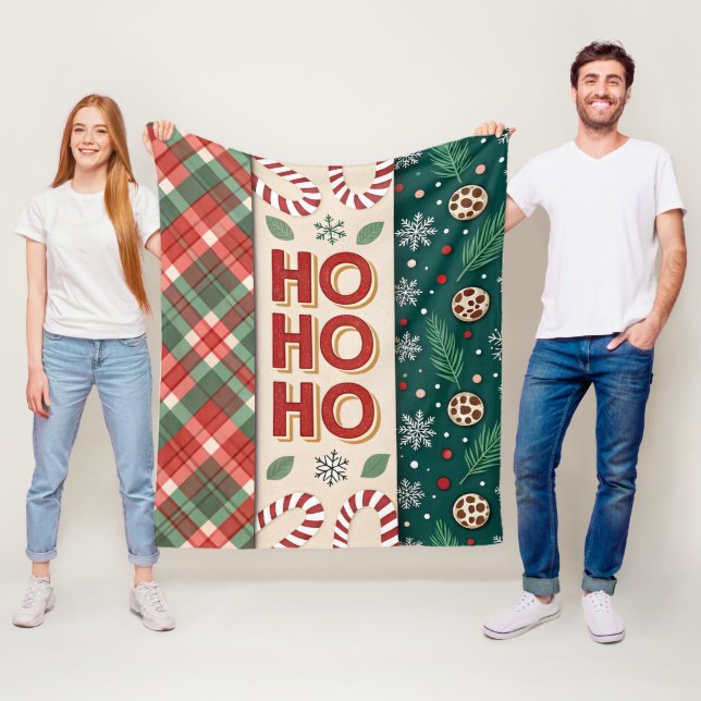 Couverture Polaire Ho Ho Ho Christmas (En situation)